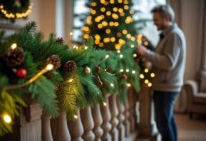 Read more about the article Sådan skaber du den perfekte julestemning med granguirlande med lys til jul